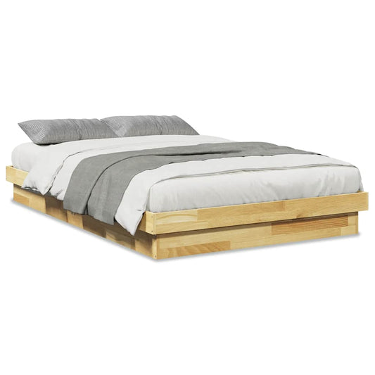 vidaXL Bed Frame without Mattress 120x200 cm Solid Wood Oak