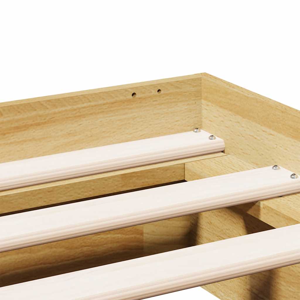 vidaXL Bed Frame without Mattress 120x200 cm Solid Wood Oak