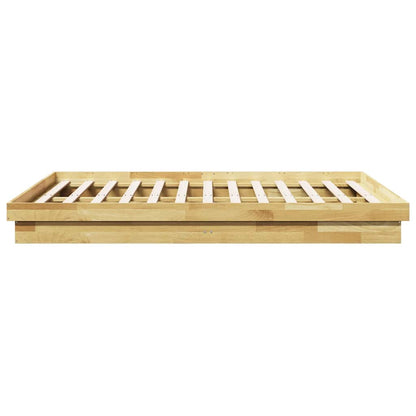 vidaXL Bed Frame without Mattress 135x190 cm Double Solid Wood Oak