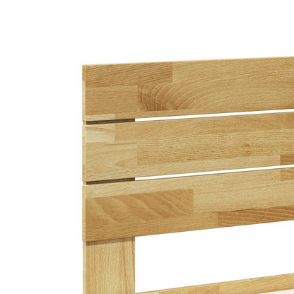 vidaXL Bed Frame with Headboard without Mattress 100x200 cm Solid Wood Oak