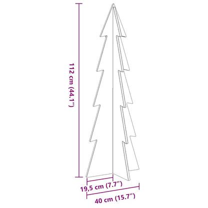 vidaXL Wooden Christmas Tree for Decoration Wax Brown 112 cm Solid Wood Pine
