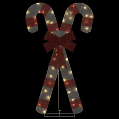 vidaXL Christmas Decoration Candy Cane 50 LEDs Warm White