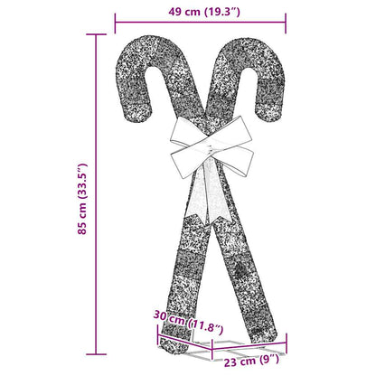 vidaXL Christmas Decoration Candy Cane 50 LEDs Warm White