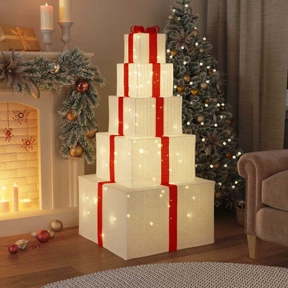 vidaXL Christmas Decoration Gift Box 250 LEDs Warm White