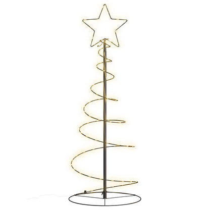 vidaXL LED Christmas Tree 80 LEDs Warm White 120 cm