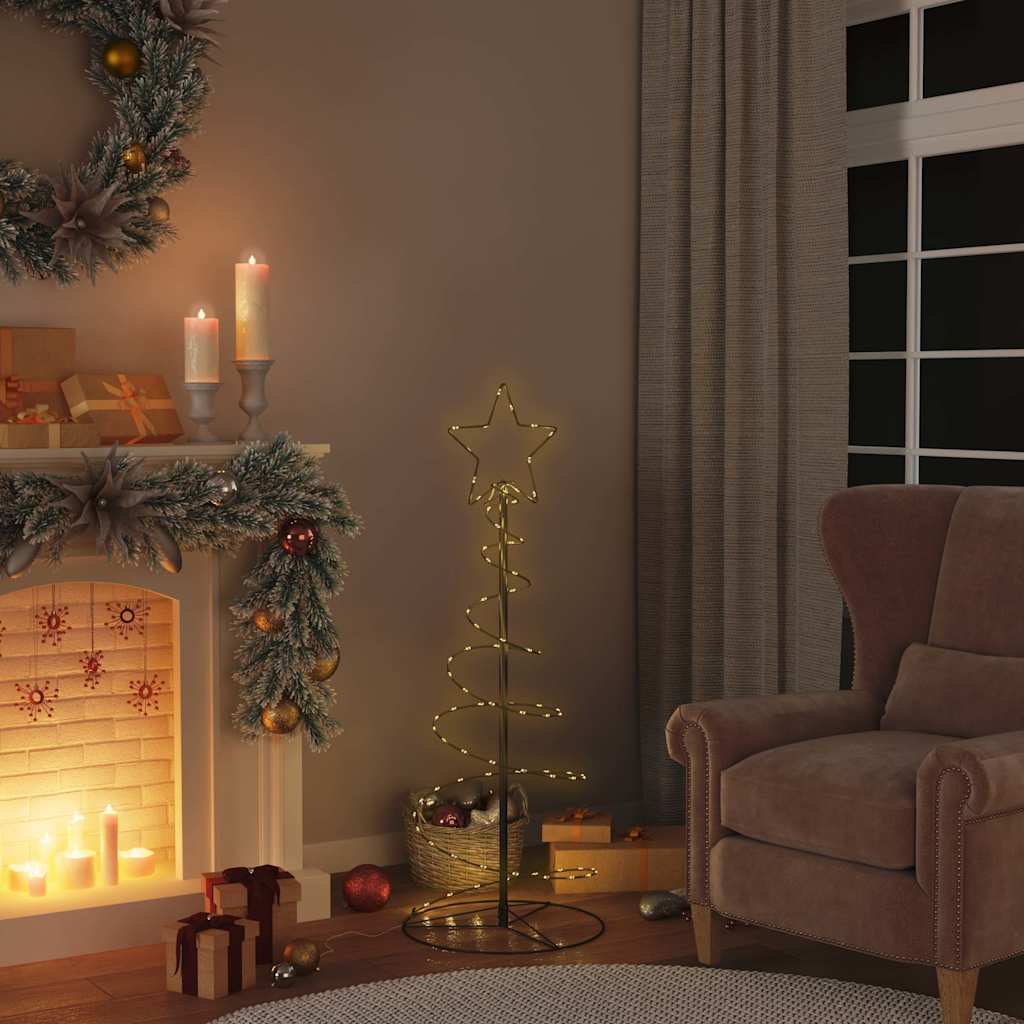 vidaXL LED Christmas Tree 80 LEDs Warm White 120 cm