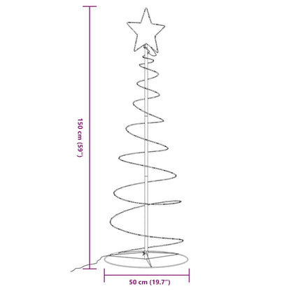vidaXL LED Christmas Tree 100 LEDs Warm White 150 cm
