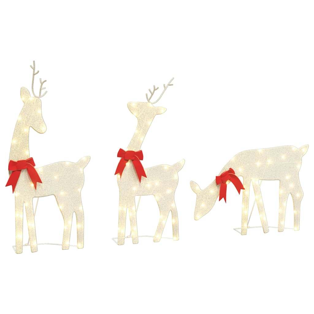 vidaXL Christmas Decoration Reindeer 3 pcs 90 LEDs Warm White