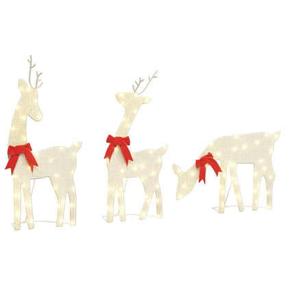 vidaXL Christmas Decoration Reindeer 3 pcs 90 LEDs Warm White