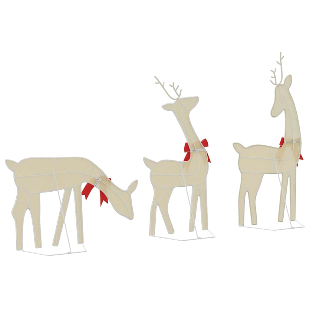 vidaXL Christmas Decoration Reindeer 3 pcs 90 LEDs Warm White