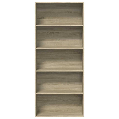 vidaXL Book Cabinet Sonoma Oak 80x30x189 cm Engineered Wood
