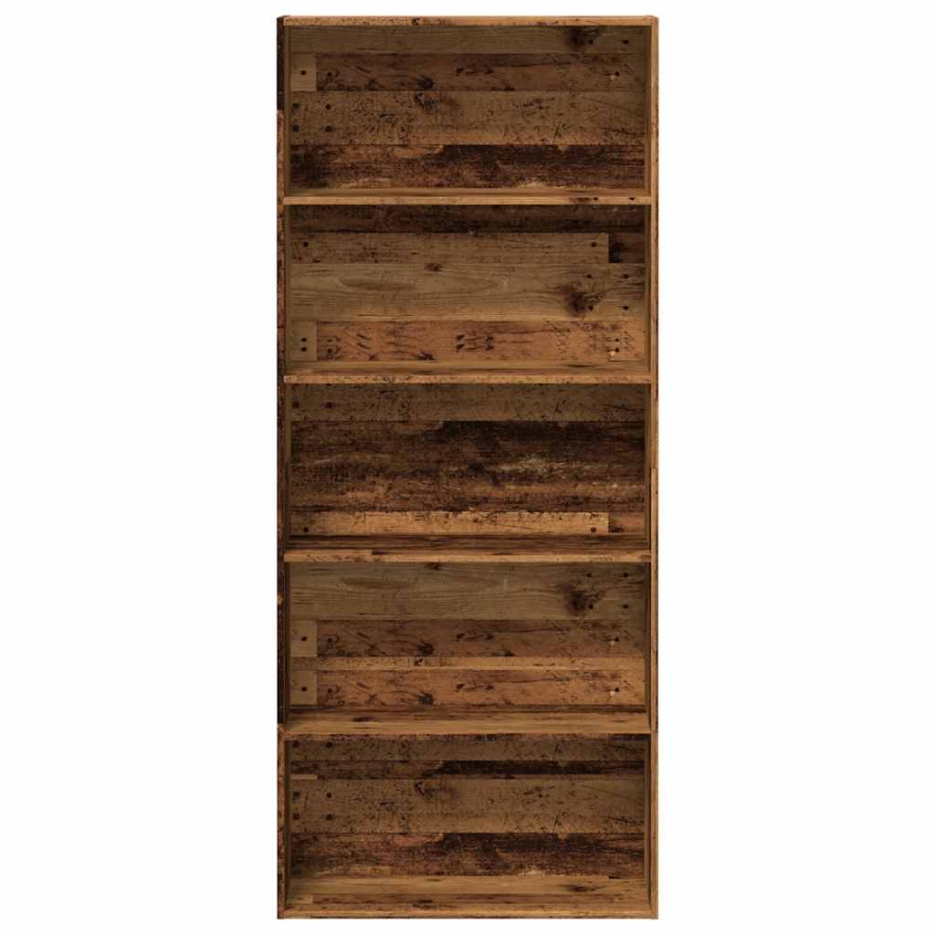 vidaXL Book Cabinet Old Wood 80x30x189 cm Engineered Wood