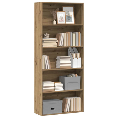 vidaXL Book Cabinet Artisian Oak 80x30x189 cm Engineered Wood