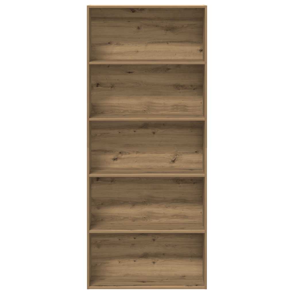 vidaXL Book Cabinet Artisian Oak 80x30x189 cm Engineered Wood