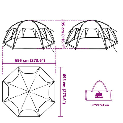 vidaXL Party Tent Azure Blue Waterproof