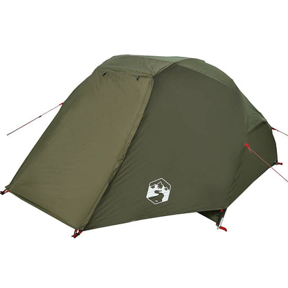 vidaXL Fishing Tent 3-Person Olive Green Waterproof
