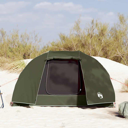 vidaXL Fishing Tent 3-Person Olive Green Waterproof