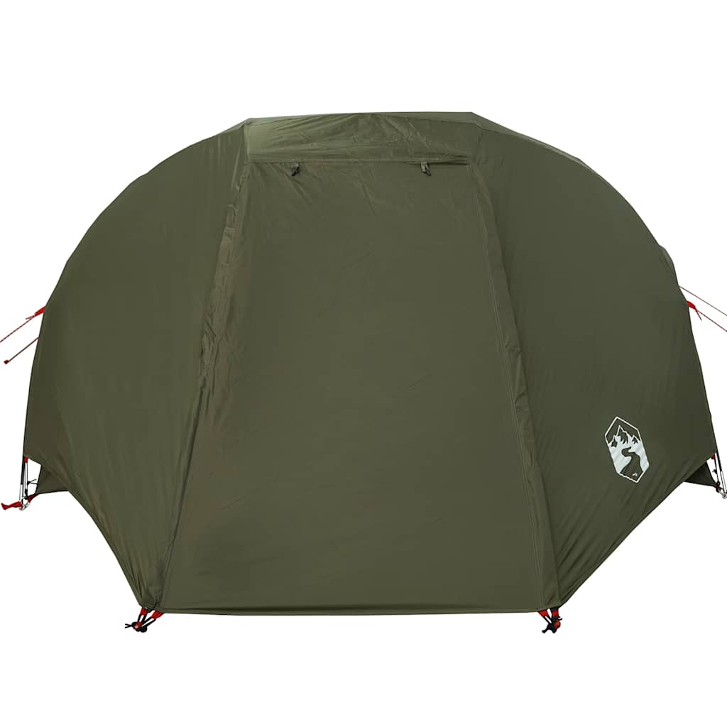 vidaXL Fishing Tent 3-Person Olive Green Waterproof