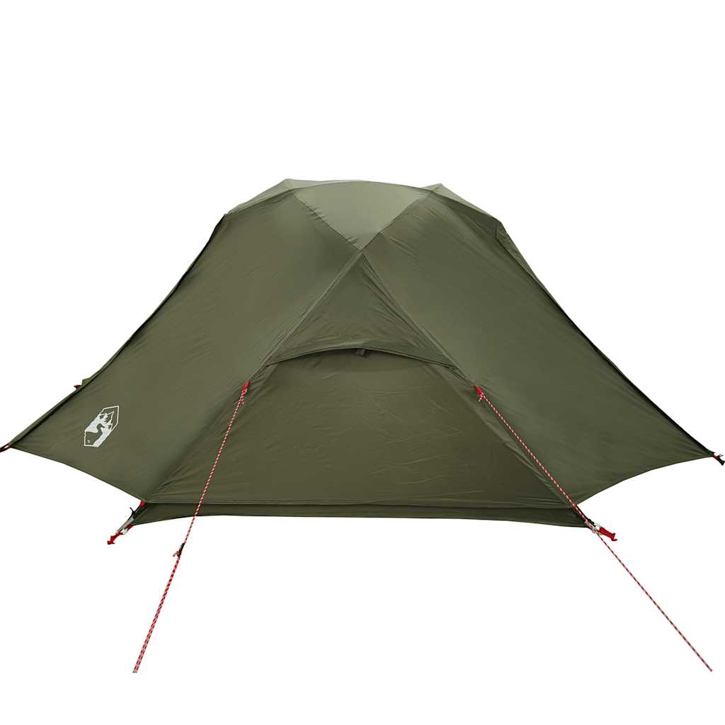 vidaXL Fishing Tent 3-Person Olive Green Waterproof
