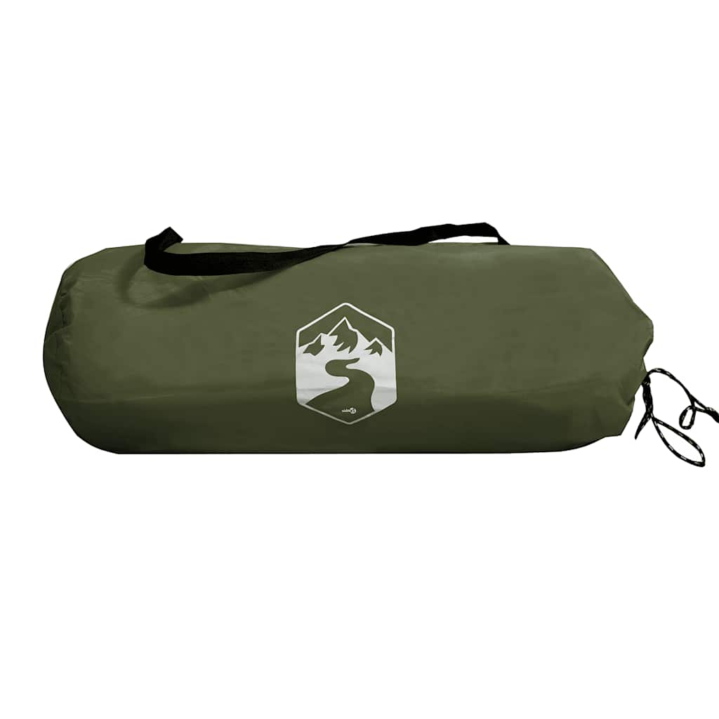 vidaXL Fishing Tent 3-Person Olive Green Waterproof