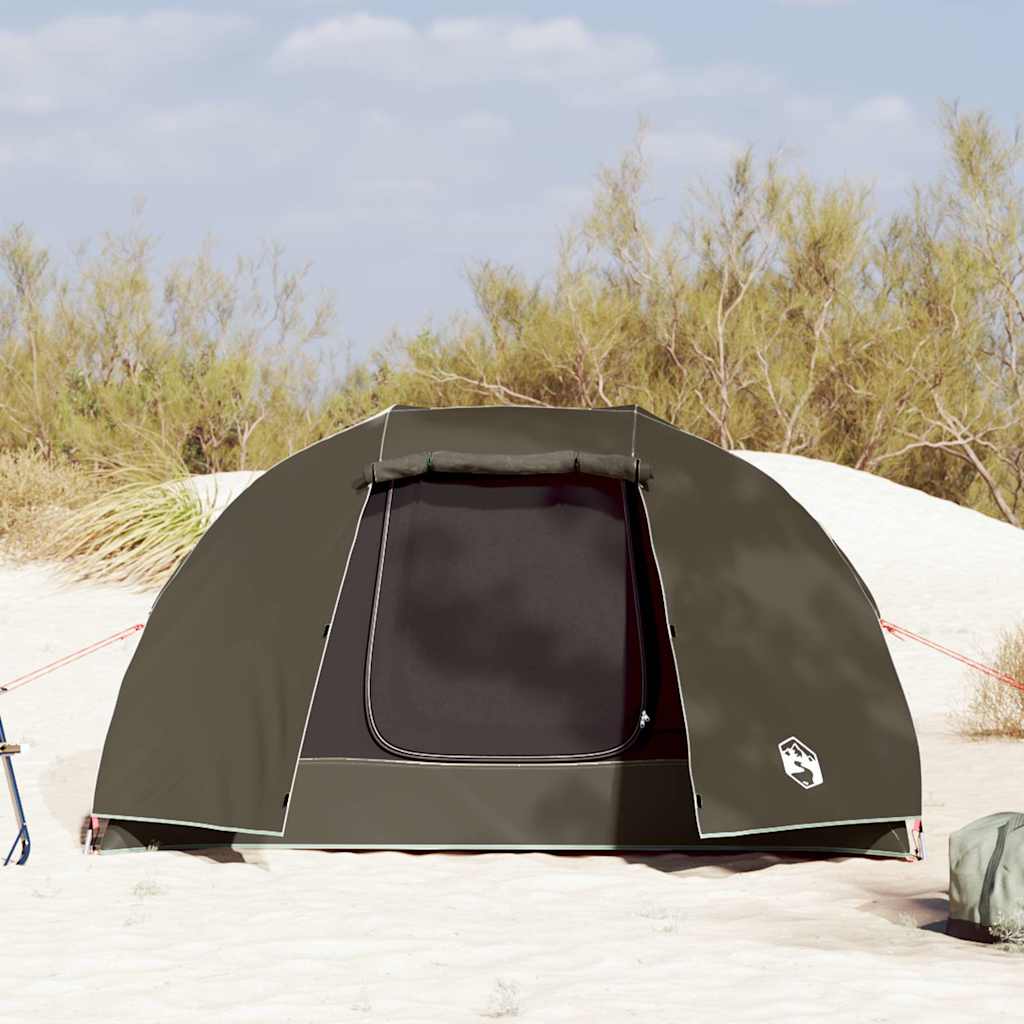 vidaXL Fishing Tent 3-Person Brown Waterproof