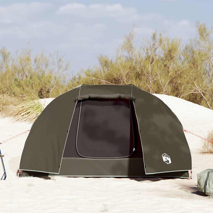 vidaXL Fishing Tent 3-Person Brown Waterproof