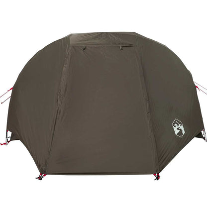 vidaXL Fishing Tent 3-Person Brown Waterproof