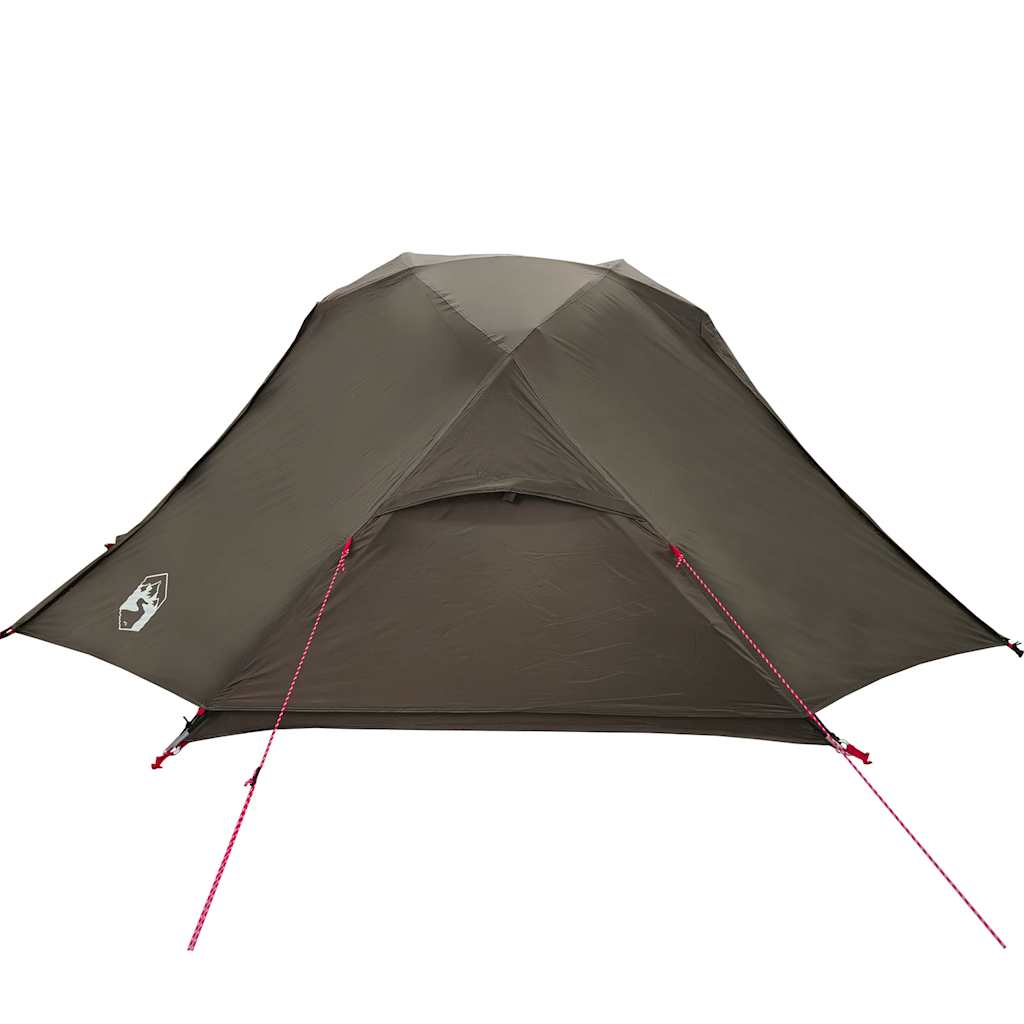 vidaXL Fishing Tent 3-Person Brown Waterproof
