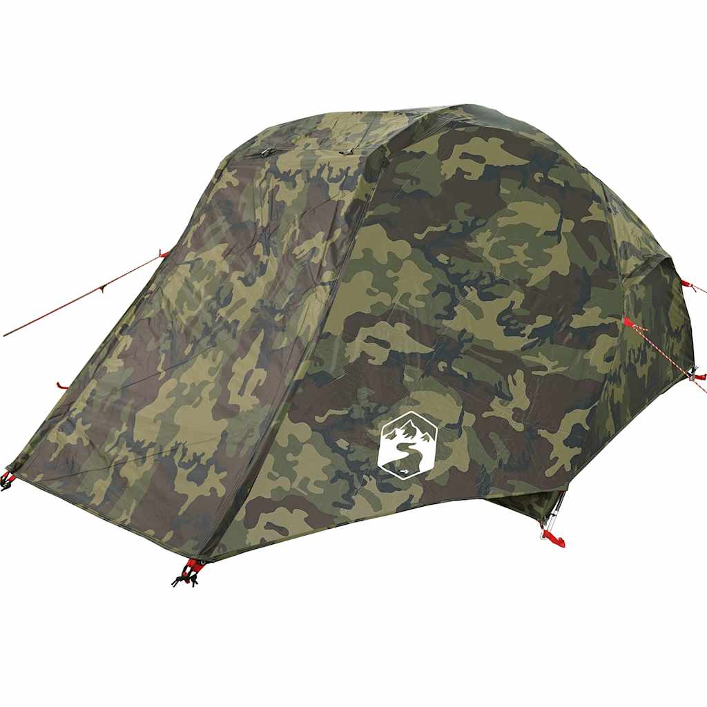 vidaXL Fishing Tent 3-Person Camouflage Waterproof