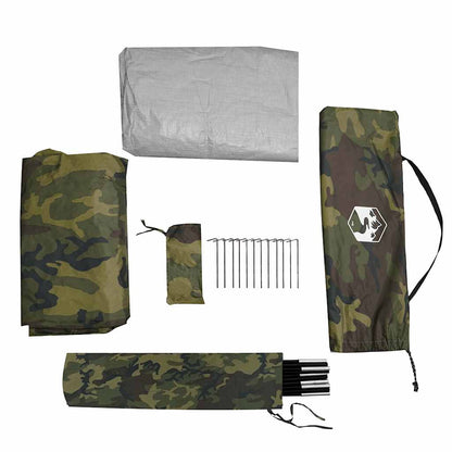 vidaXL Fishing Tent 3-Person Camouflage Waterproof
