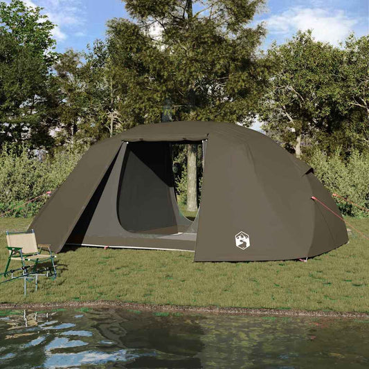 vidaXL Fishing Tent Brown 514 x 465 x 187 cm Polyester and Fiberglass