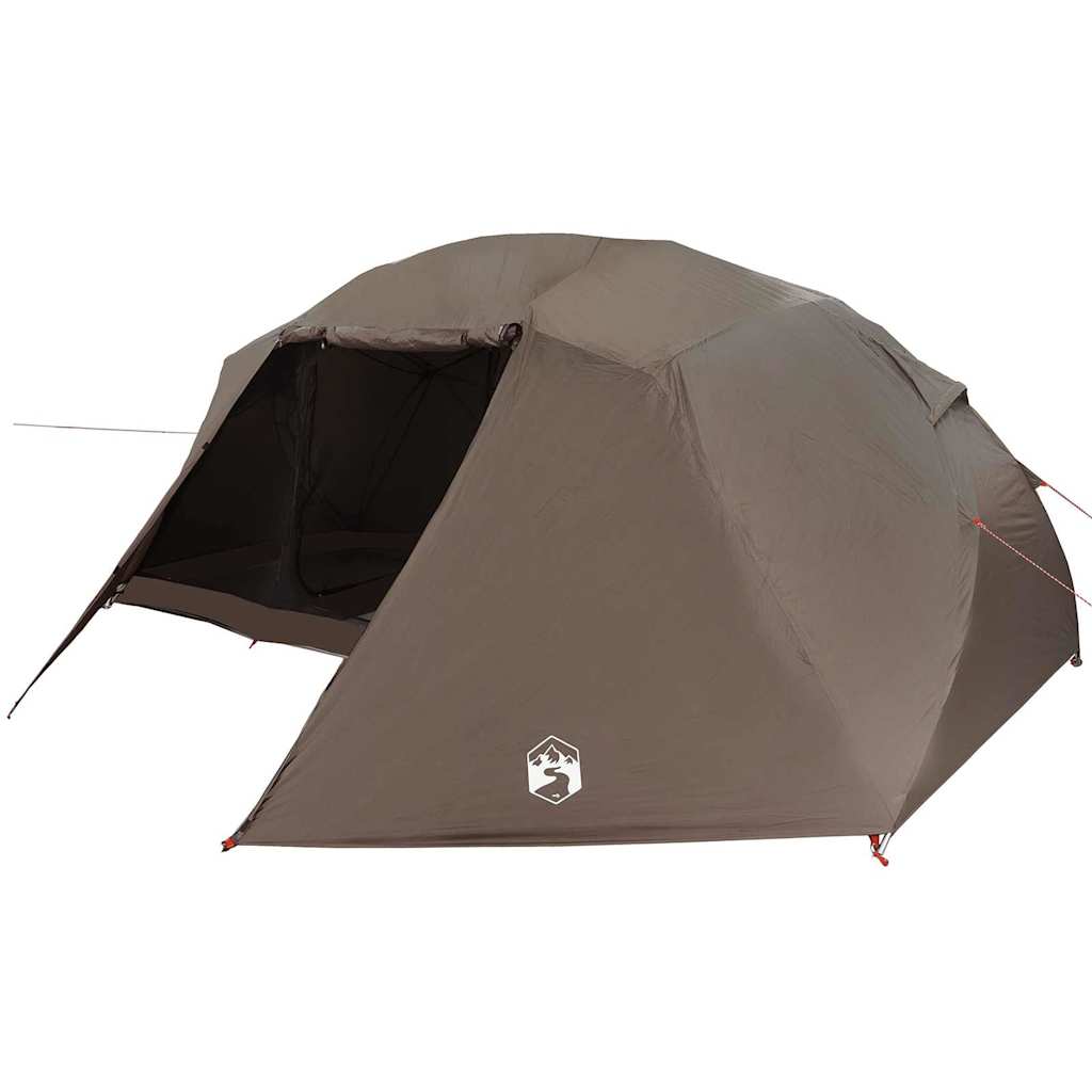 vidaXL Fishing Tent Brown 514 x 465 x 187 cm Polyester and Fiberglass