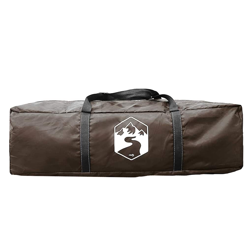 vidaXL Fishing Tent Brown 514 x 465 x 187 cm Polyester and Fiberglass