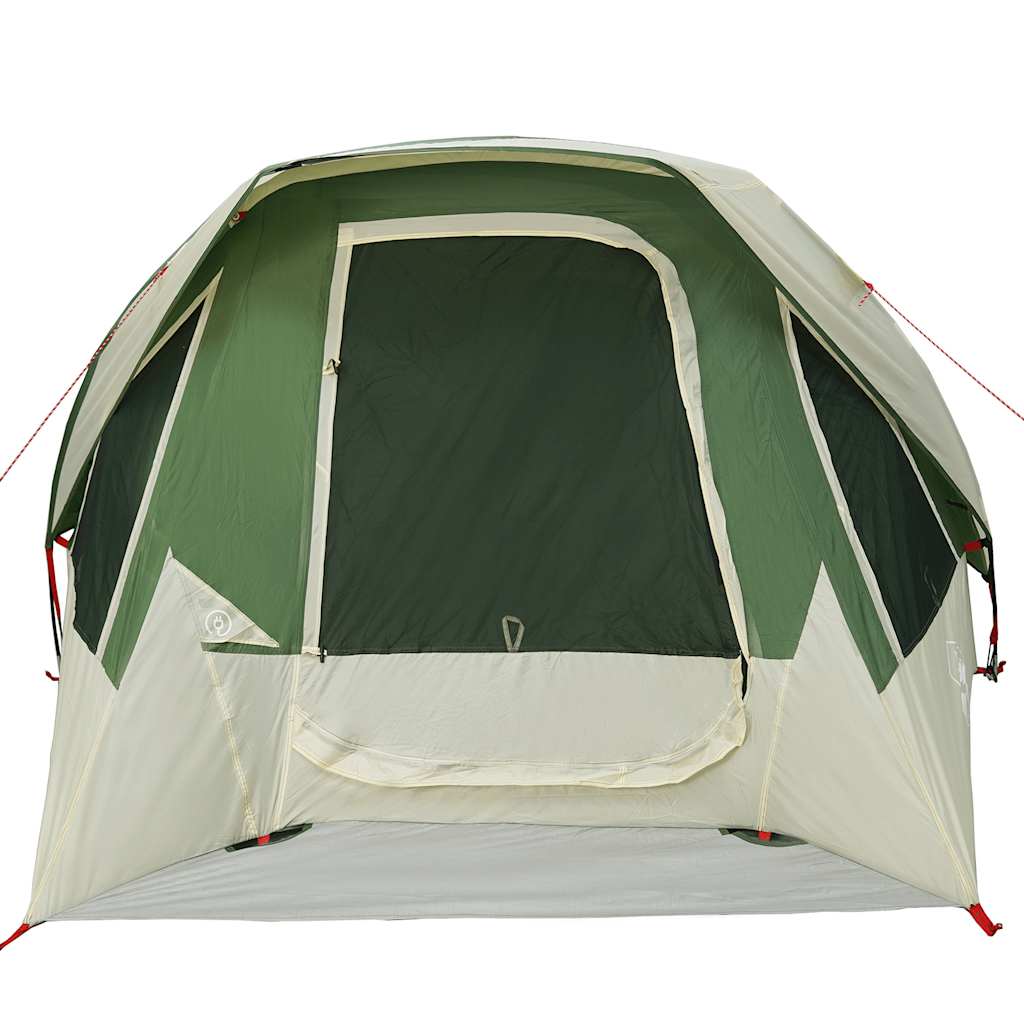 vidaXL Camping Tent Cabin 4-Person Green Waterproof