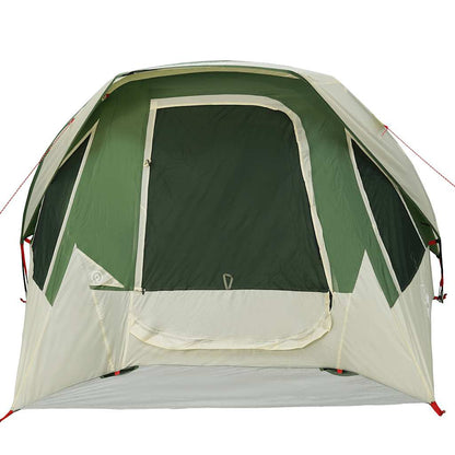 vidaXL Camping Tent Cabin 4-Person Green Waterproof