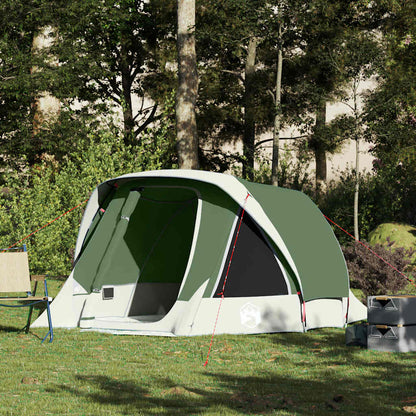 vidaXL Camping Tent Cabin 4-Person Green Waterproof