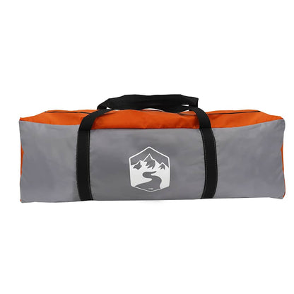 vidaXL Camping Tent Cabin 4-Person Grey and Orange Waterproof