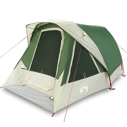 vidaXL Family Tent Cabin 6-Person Green Waterproof