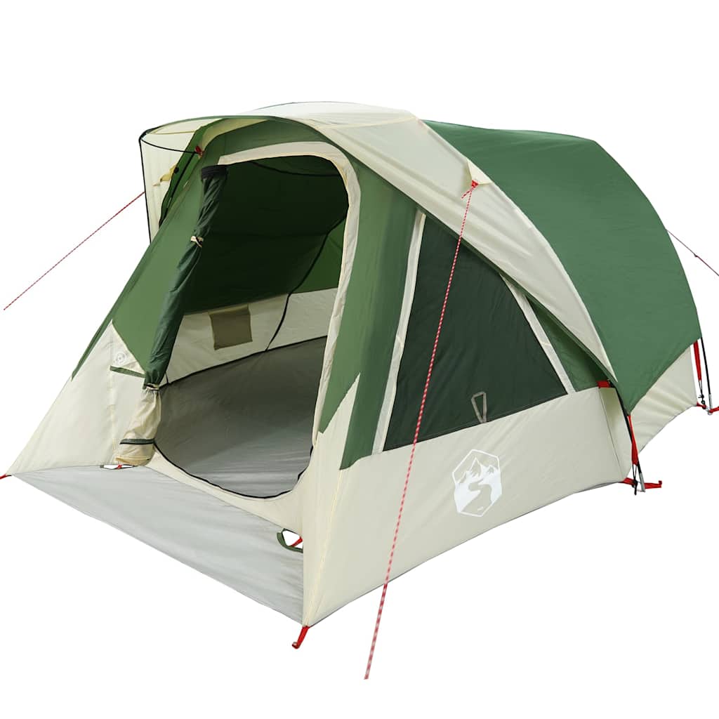 vidaXL Family Tent Cabin 6-Person Green Waterproof