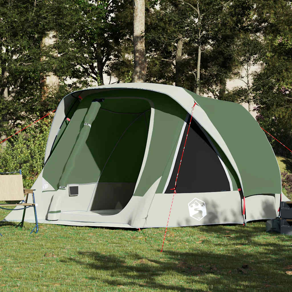 vidaXL Family Tent Cabin 6-Person Green Waterproof