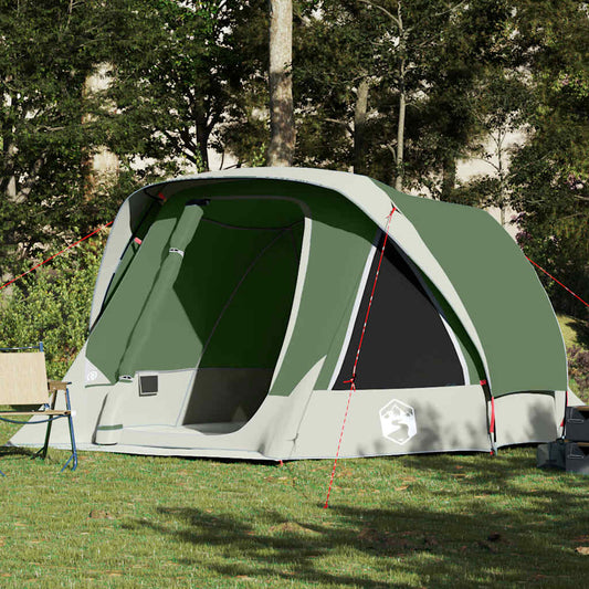 vidaXL Family Tent Cabin 6-Person Green Waterproof