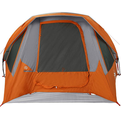 vidaXL Family Tent Cabin 6-Person Grey and Orange Waterproof