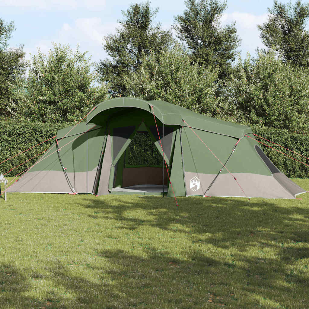 vidaXL Family Tent with Roof Green and Grey 721 x 335 x 212 cm