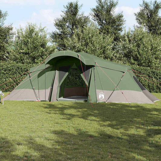 vidaXL Family Tent with Roof Green and Grey 721 x 335 x 212 cm