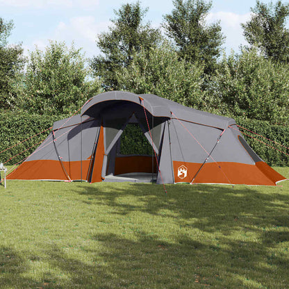 vidaXL Family Tent with Roof Grey and Orange 721 x 335 x 212 cm