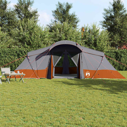 vidaXL Family Tent with Roof Grey and Orange 721 x 335 x 212 cm