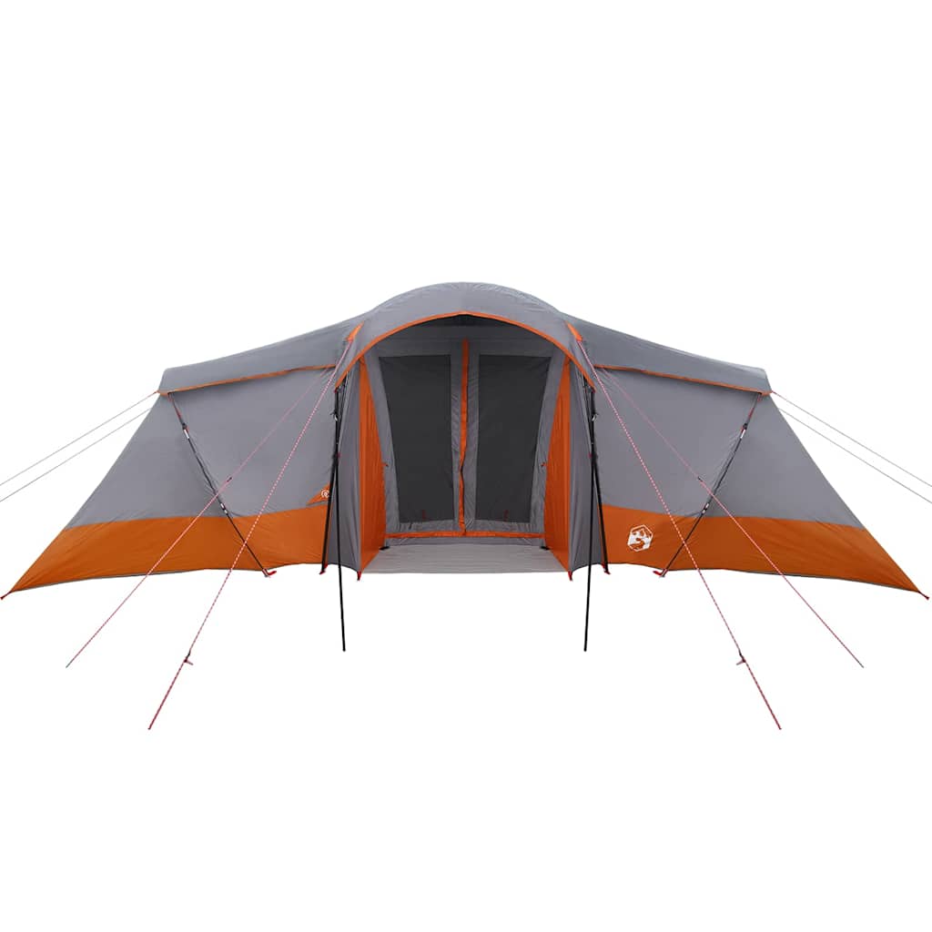 vidaXL Family Tent with Roof Grey and Orange 721 x 335 x 212 cm