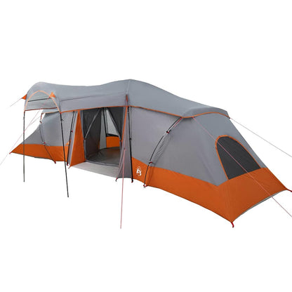 vidaXL Family Tent with Roof Grey and Orange 721 x 335 x 212 cm