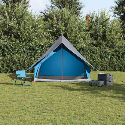 vidaXL Family Tent with Roof Blue and Grey 220 x 220 x 184 cm
