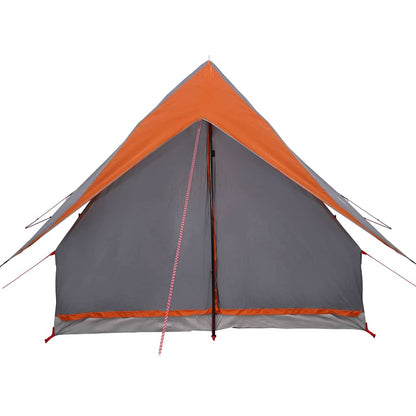 vidaXL Family Tent with Roof Grey and Orange 220 x 220 x 184 cm
